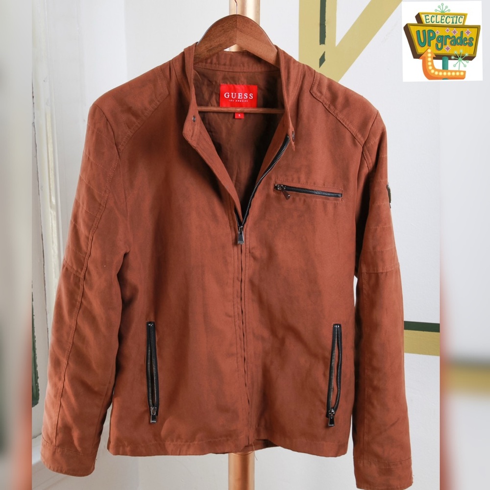 Men’s GUESS Suede Bomber Jacket (S)